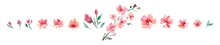 All About Watercolor English Rose Cut Colour Rose PNG. Flowers Set