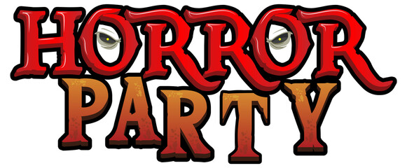 Poster - Horror Party word banner for halloween