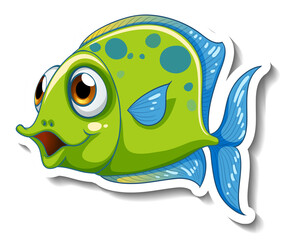 Poster - Cute fish sea animal cartoon sticker