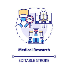 Wall Mural - Medical research concept icon. Arthritis clinic services abstract idea thin line illustration. Doctor checkup and examination. Diagnosis. Vector isolated outline color drawing. Editable stroke