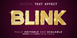 © GatotkacaArt - Blink shine gold text effect, Editable 3d style text concept