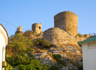 Remains of the Genoese fortress Chembalo, Balaklava, Crimea