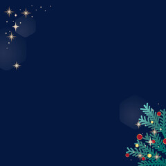 Poster - Christmas doodle on blue background vector