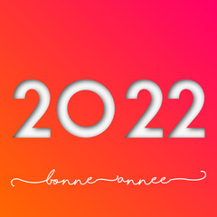 Sticker - 2022 - Bonne année - happy new year