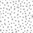 Vector seamless background. Snowflake drawn