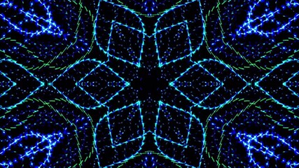 color blue lines glowing waves shape background kaleidoscope abstract