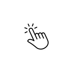 Wall Mural - hand cursor click icon vector