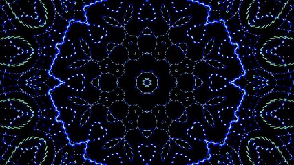 color blue lines glowing waves shape background kaleidoscope abstract