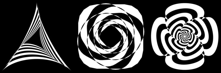 Aufkleber - Abstract op-art element. Optical, visual art, artistic element illustration