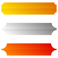 Aufkleber - Simple geometric button, banner, plaque shape, design element vector. Empty, blank rectangle tag, label
