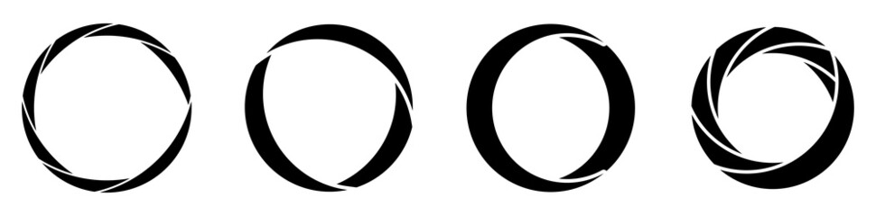 Leinwandbilder - Circular abstract graphic. Segmented circle icon, design. Cyclical spiral, swirl, twirl graphic