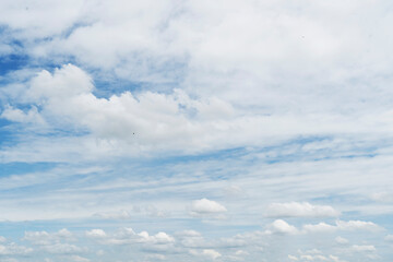 Wall Mural - Blue sky background and white clouds soft focus