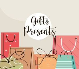 Canvas Print - gifts presents concept