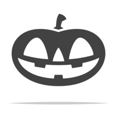 Wall Mural - halloween pumpkin jack o lantern icon vector isolated
