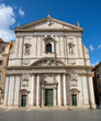 Rome - The facade of baroque church Chiesa Nuova - Santa Maria in Vallicella.