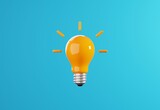 Fototapeta Londyn - The light bulb is full of ideas and creative thinking, analytical thinking for processing. 3D illustration