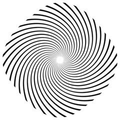 Aufkleber - Spiral, swirl, twirl element. Cochlear, vortex, vertigo design shape