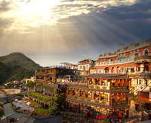 The People Visit Heritage Old Town Of Jiufen Located In Ruifang District Of New Taipei City. Jiufen Is Also Known As Jioufen Or Chiufen