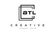 BTL square frame three letters logo design
