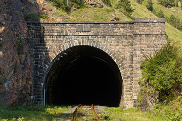 Wall Mural - Circum-Baikal Railway. Old railroad tunnel number 7 on the railway. tunnel Second Katorzhansky