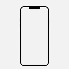 iphone 13 pro max Silver color. Realistic smartphone mockup. Device UI UX mockup for presentation template