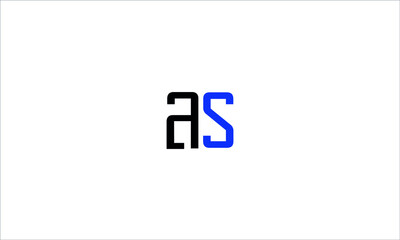 AS, SA, Abstract Letters Logo Monogram