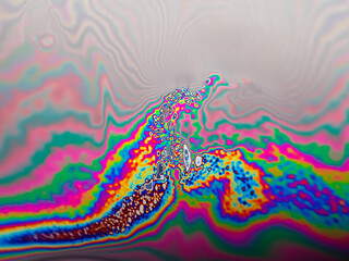 Wall Mural - Abstract multicolor psychedelic background Closeup Soap bubble background