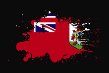 Bermuda Flag With Grunge Effect Design