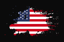 United States Flag With Grunge Effect Design