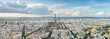 Aerial view of the Paris skyline in autumn season