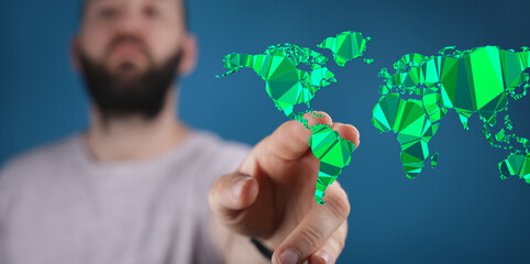 saving environment, save clean green planet, ecology concept