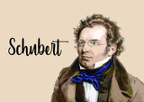 Fototapeta Paryż - Franz Schubert - portrait of composer