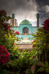 Mosque in Hamburg, blue Muslim mosque