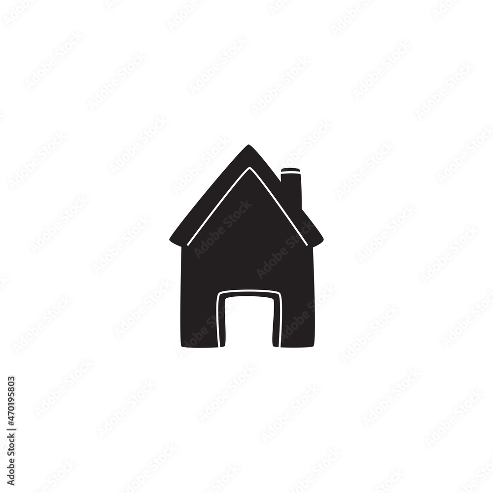 3D House icon vector isolated on white background. Trendy house icon in ...