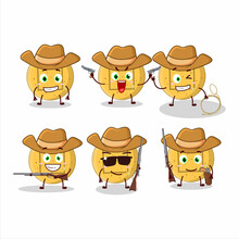 Cool Cowboy Dalgona Candy Square Cartoon Character With A Cute Hat