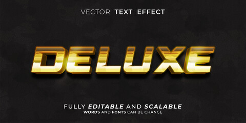 Editable text effect Deluxe, effect text style concept