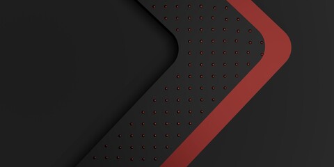 Wall Mural - technology background black red abstract 3D illustration