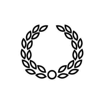 Laurel wreath icon vector graphic