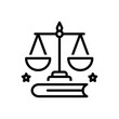 Black line icon for legislative