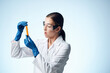 © SHOTPRIME STUDIO - laboratory assistant chemical solutions biologist research study isolated background