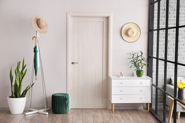 Modern interior of stylish hallway