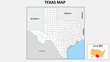 Texas Map. Political map of Texas with boundaries in Outline.