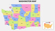 © awesome artt - Washington Map. District map of Washington in District map of Washington with color with capital.