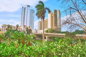 Wall Mural - Riverside gardens in Cairo, Egypt