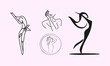 © branding66 - Young girl set, Vector logo design elements.