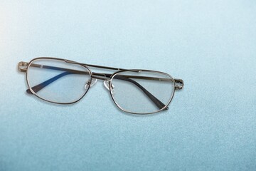 Sticker - black frame blue light blocking technologies spectacles glasses on background