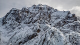 Fototapeta Góry - Trekking after a snowfall in the Julian Alps, Friuli-Venezia Giulia, Italy