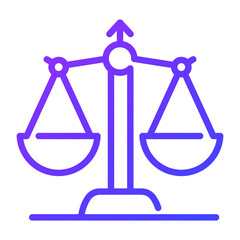Wall Mural - balance outline icon, business and finance icon.