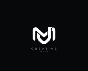 creative and minimalist letter mu logo design icon | editable mu vector logo