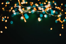 Colorful Christmas Lights Holiday Background